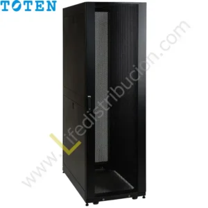 G4.8042.9101 42RU (Alto 2.06 Ancho 0.80 Prof. 1.00) puerta delantera de vidrio y posterior doble microperforada