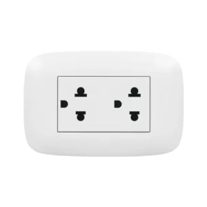 TOMACORRIENTE DOBLE BTICINO 2X16A+TIERRA UNIVERSAL 16A 250V DOMINO SENCIA