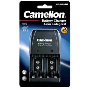 CARGADOR DE BATERÍAS CAMELION PARA PILAS AA, AAA Y BATERIAS 9V