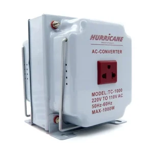TRANSFORMADOR "HURRICANE 1000W 220- 110V PLOMO TOMA UNIVERSAL C/LT